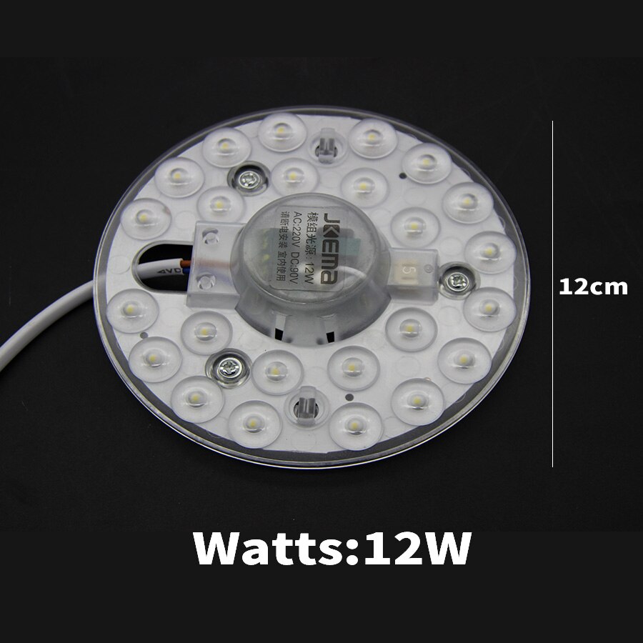 Lámpara de techo fuente de iluminación AC220V 12W 18W 24W 36W Panel de luz LED Placa de luz LED luz tipo pulpo tubo reemplazar lámpara de LED de techo: 12W