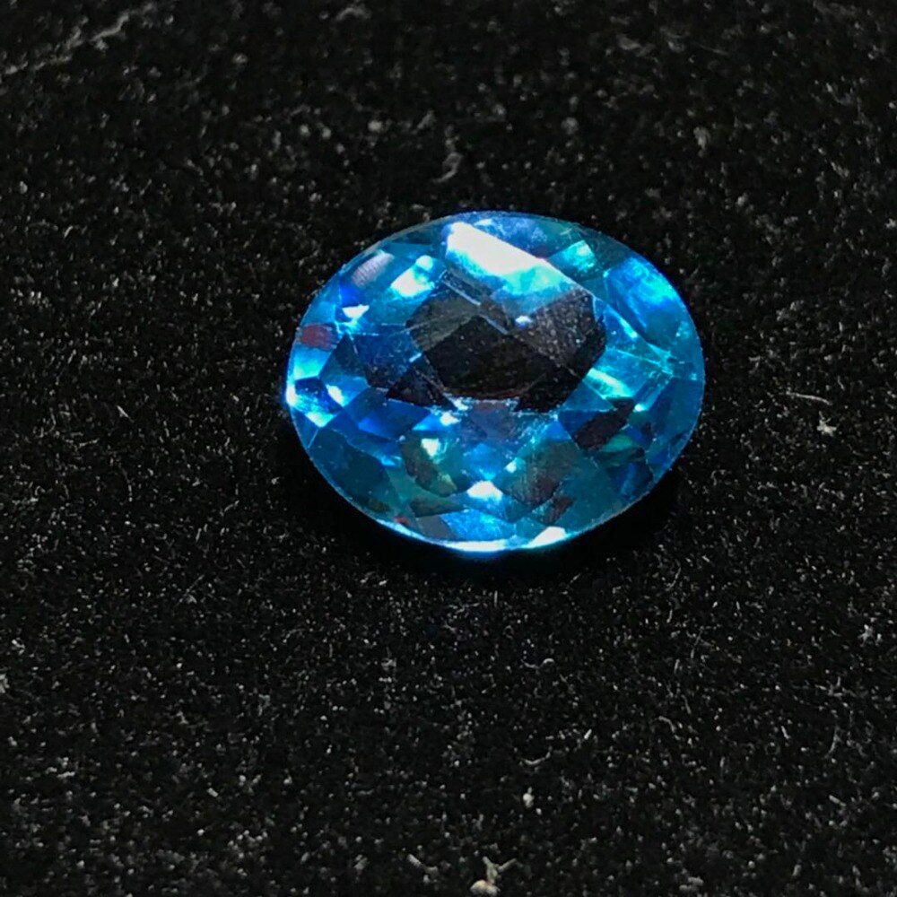 Natural Blue topaz stone for jewelry making,8mmX10mm oval cut loose stone DIY stone