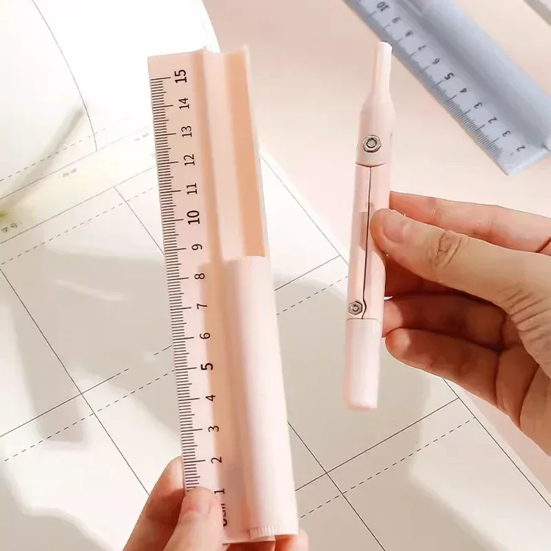3-in-1 kompas geometrieset met liniaal potlood Kawaii multifunctionele tekening kompas wiskunde geometrie tool kantoor schoolbenodigdheden