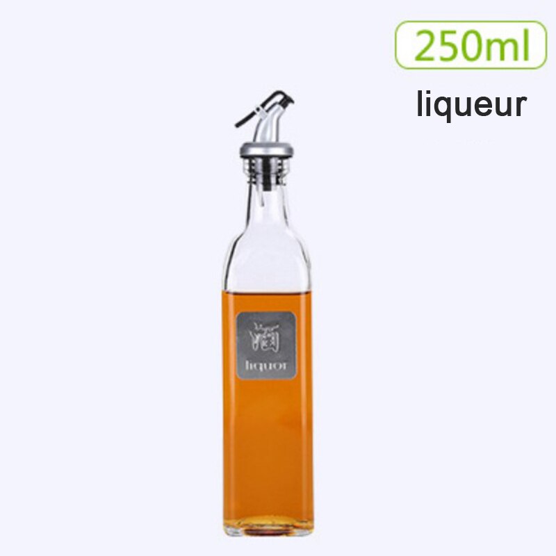 250ml Vinegar Bottle Condiment Bottle Glass Oil Bottle Glass Sauce Bottle: A2