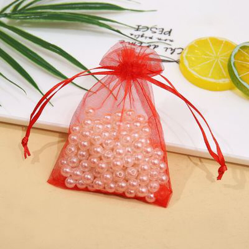 50pcs Jewelry Bags 7*9cm Organza Bag Earring Necklaces Bracelets Holder Pouches Wedding Jewelry Packaging Jewelry Display