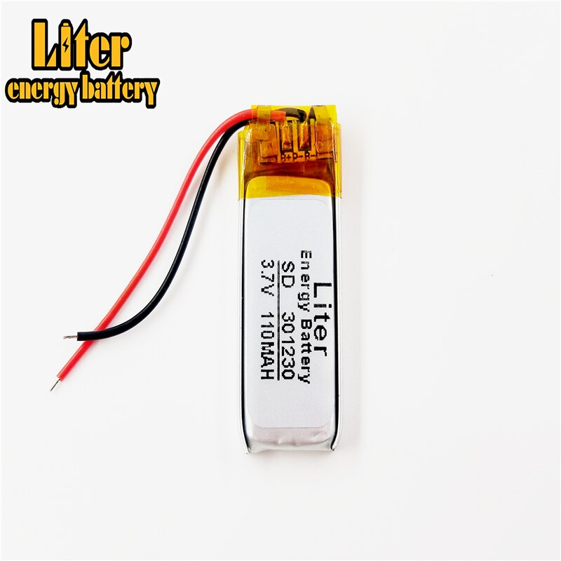 li-po 3.7V 110mAh 301230 Lithium Polymer Li-Po li ion Rechargeable Battery cells For Mp3 MP4 MP5 GPS