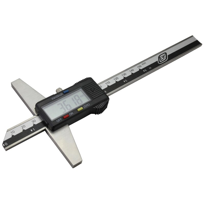 0-150mm 6" Metric Imperial Digital Depth Vernier Caliper Micrometer Stainless Steel Electric Digital Depth Gauge