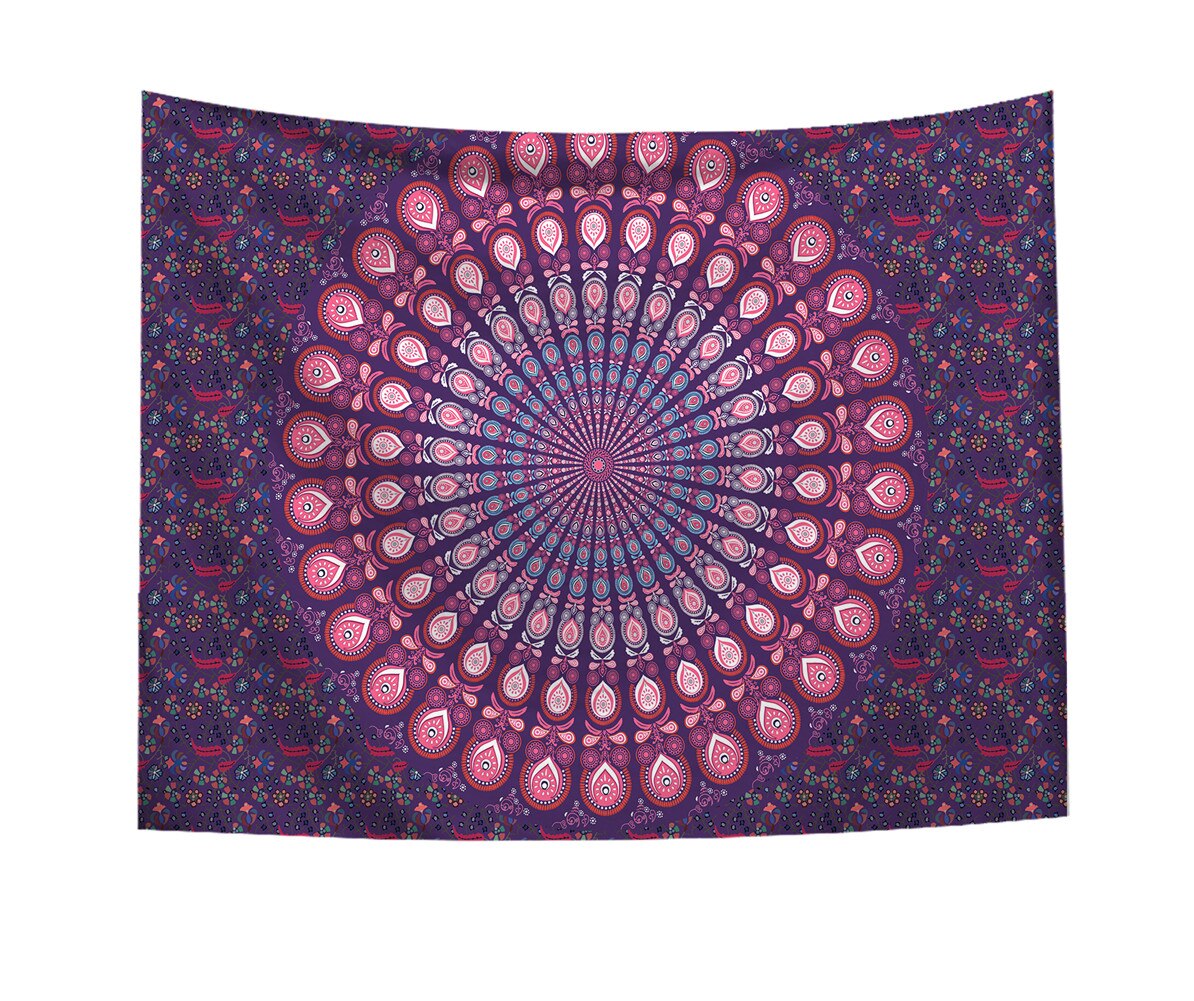 Tapisserie Indischen Mandala Wandbehang Zwilling Hippie Bettdecke Zigeuner Kunst Dekor Werfen Mandala aufbringen Decke Tapisserie Wohnkultur: H