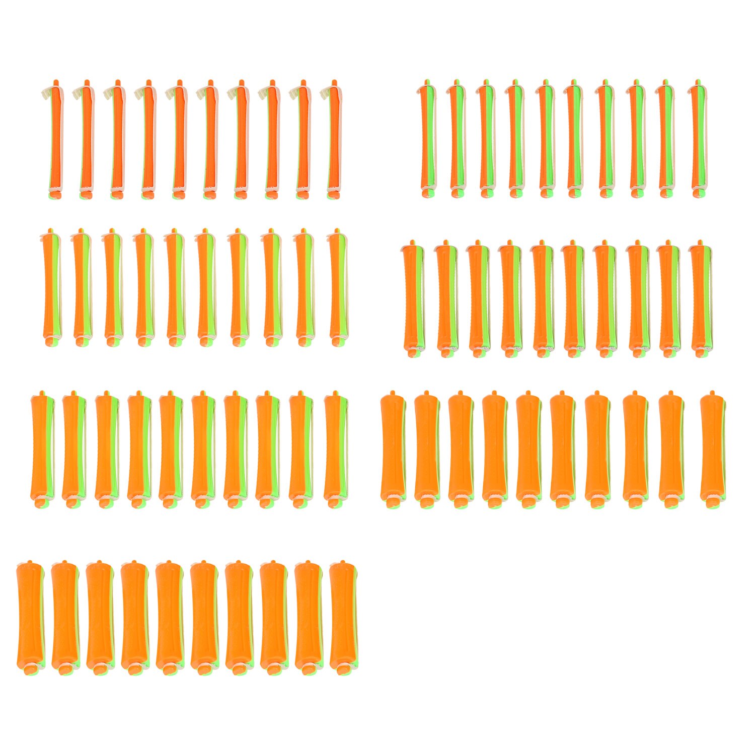 70 Pieces Perm Rods with Perm Rod Styling Beauty Salon Tools Bands Cold Waves Rods Assorted Sizes Perming Curler DIY Hair