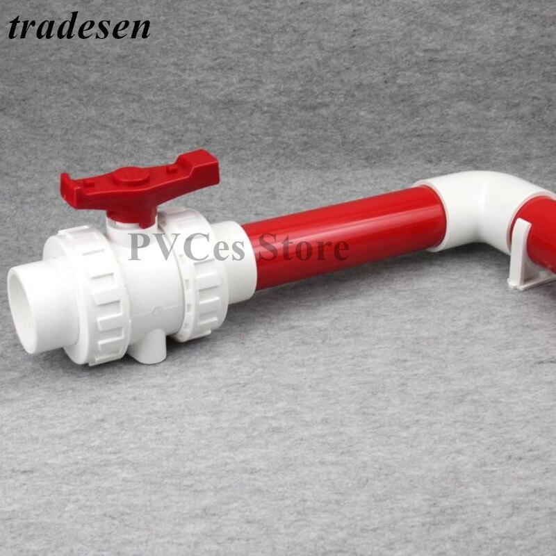 1Pcs I.D20mm~50mm PVC Ball Valve Union Valve Pipe Fittings Garden Home Pipe Connectors Aquarium Fish Tank Water Tuber Adapter