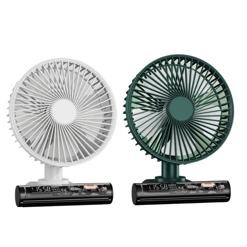 K32C Portable Powerful Small Table Fan Battery Desk Fan for Home Office Car Outdoor