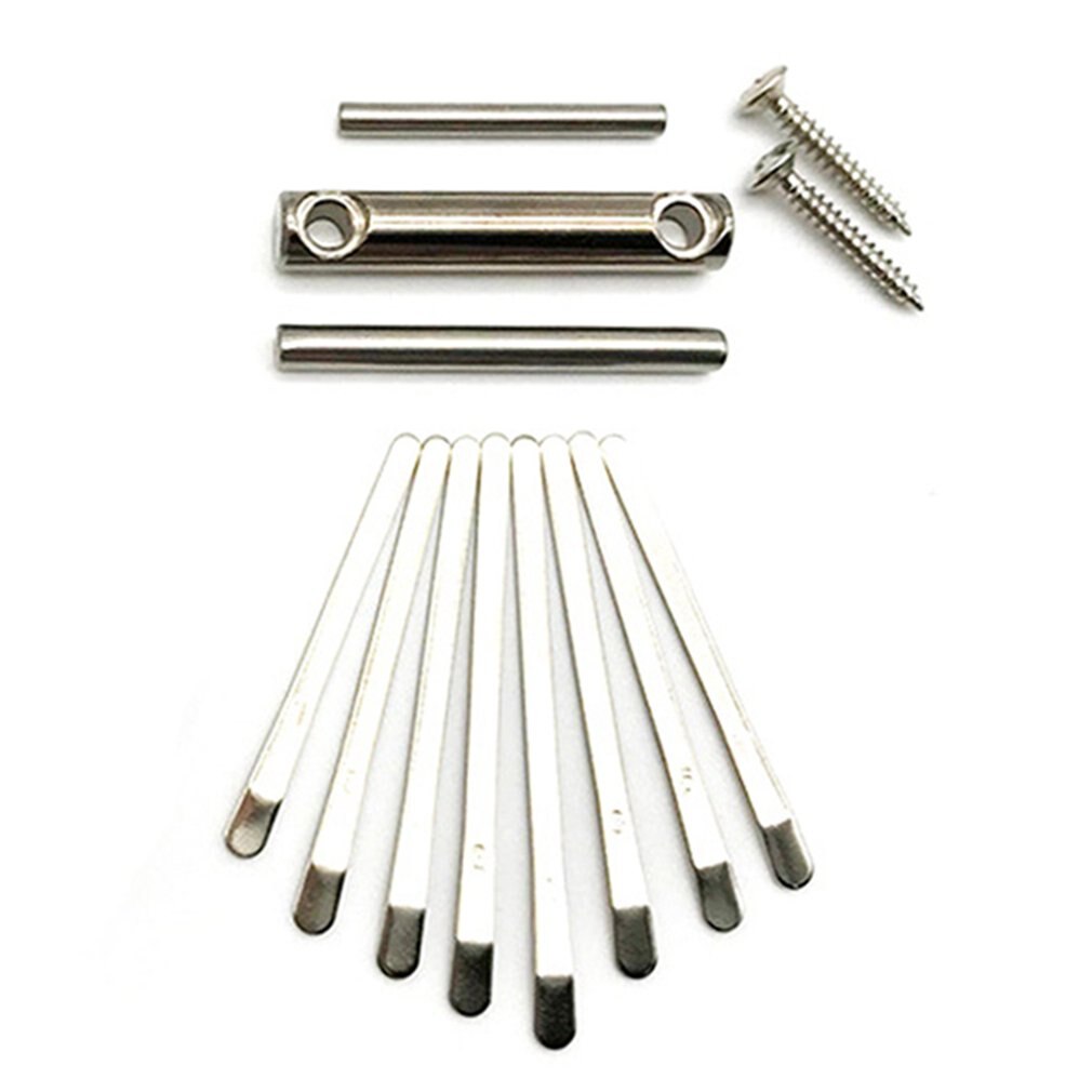 8-key Thumb Piano Silver Replacement Of Parts Key Dial Diy Accessories Practical Thumb Piano Hardware Suite Mini Piano Parts: Default Title