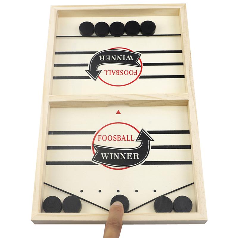 1 Set Catapult Chess Foosball Chess Toy Board Game Educational Interactive Chess Plaything for Home (Black)