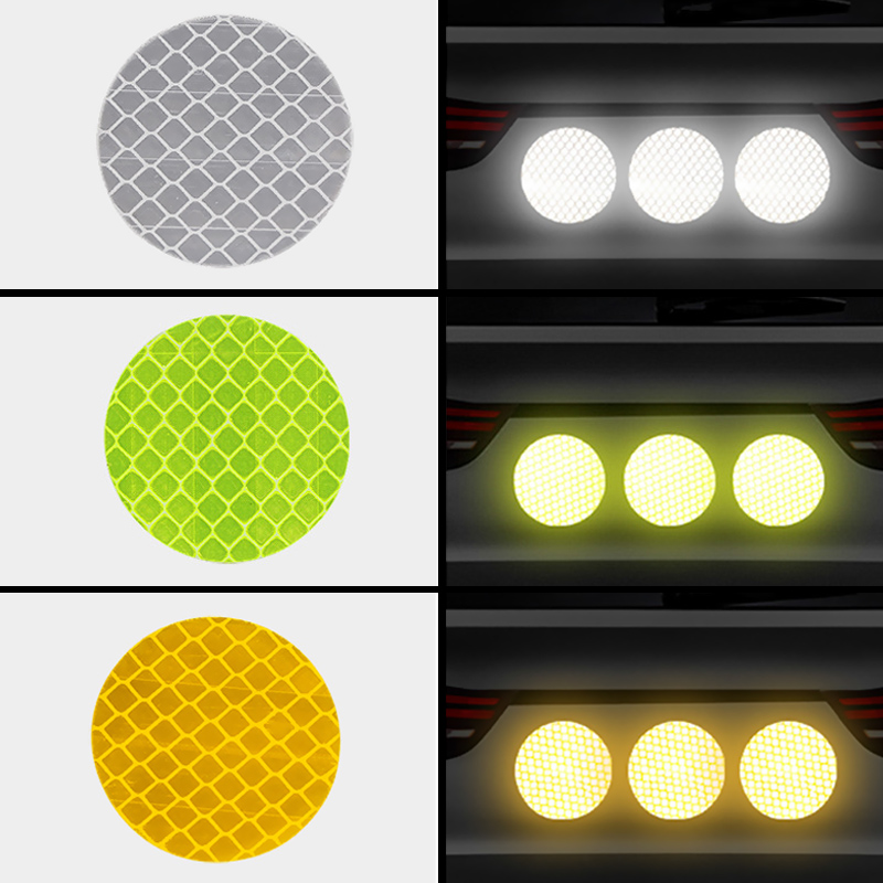 4pcs Car Door Sticker Decal Reflective Strip Warning Mark Tape Reflective Sticker OPEN High Sign Safety Light Reflector Strip