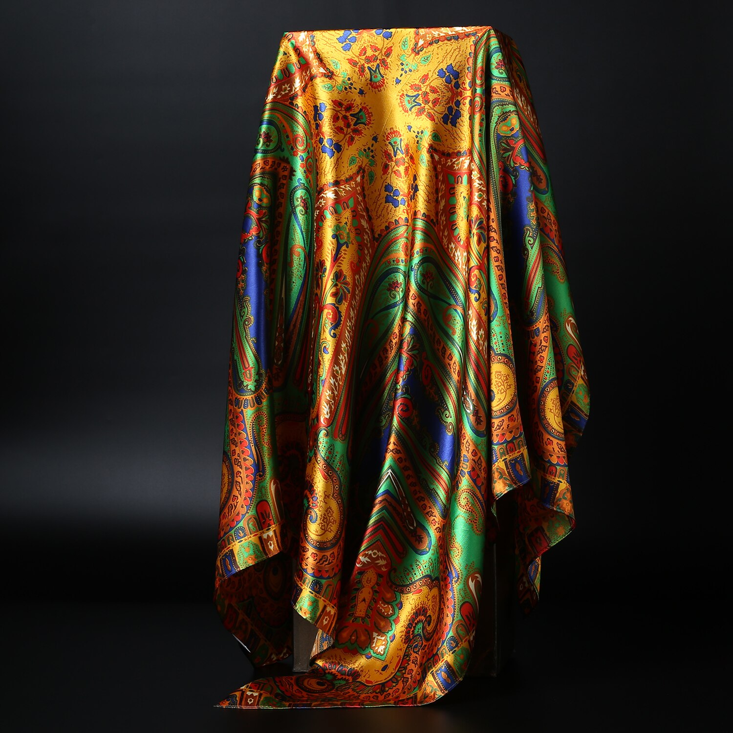 Print Sjaals Voor Vrouwen Zijde Satijn Hoofddoek Hoofddoek Vrouwelijke 90*90 Cm Vierkante Sjaals En Wraps Hijab sjaals Voor Dames: 2232