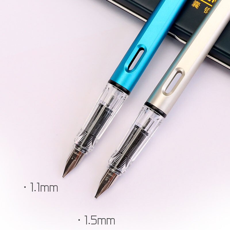 2pcs/set English calligraphy pens Duckbill Gothic Parallel Calligraphy Art Flat Tip fountain pen with Ink sac