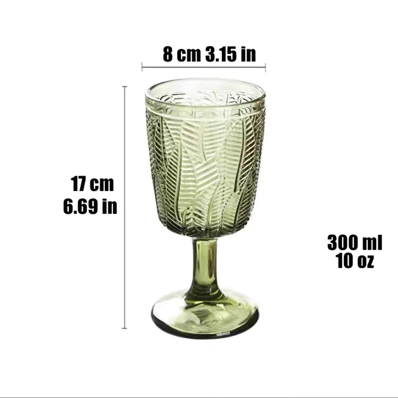 Copas de vino con de diamante Retro, copas para beber licor, Bar, casa, boda, copa de vino, 300ml, 10oz: Verde