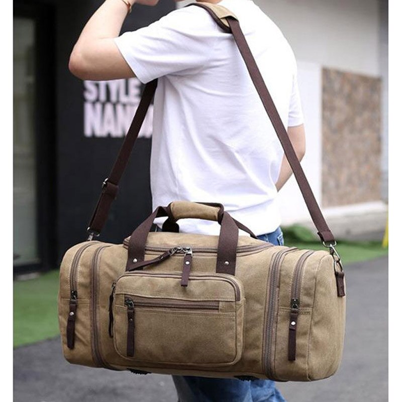 Bolso de lona de gran capacidad, para hombre, para equipaje de mano, bolso de viaje, bolso de hombro, para la noche, XA1740C