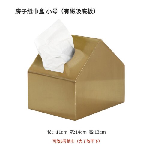 Klassisk europæisk metal gyldent firkantet tissuekasse rullepapir opbevaring hjem stue sofabord desktop tissuekasse hjemindretning: Som