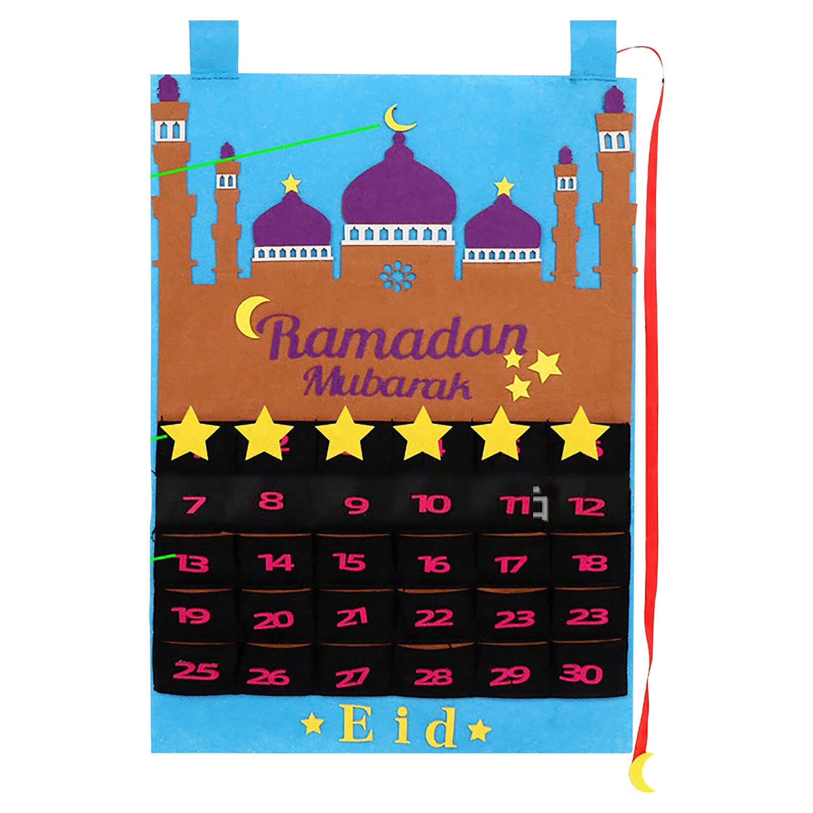 30 Dag Woonkamer Eid Mubarak Moslim Home Decor Ramadan Kalender Countdown Ramadan Kalender Eid Mubarak Opknoping Ramadan