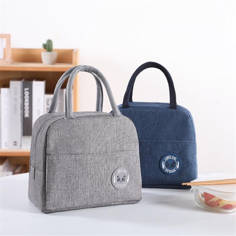 Bolsa de almuerzo de tela Oxford con aislamiento portátil de , bolsas de almuerzo térmicas para Picnic, para mujer, niños, hombres, bolsa de almuerzo con estampado