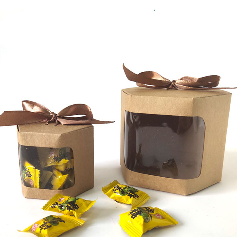 12PCS Multi Size Candy Cookies Boxes Candy Box Kraft Paper Packaging Box Wedding Bag Handmade Packaging Soap Chocolate