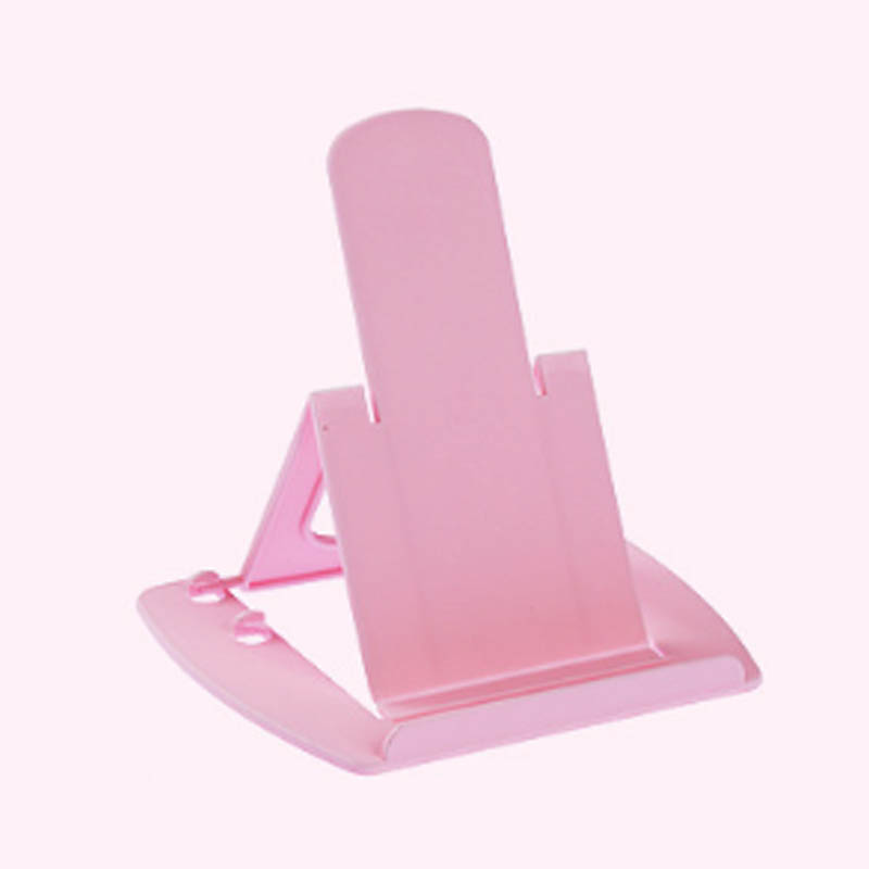 Suporte dobrável para smartphone, suporte portátil de plástico multiângulo para celular 1 peça: Rosa
