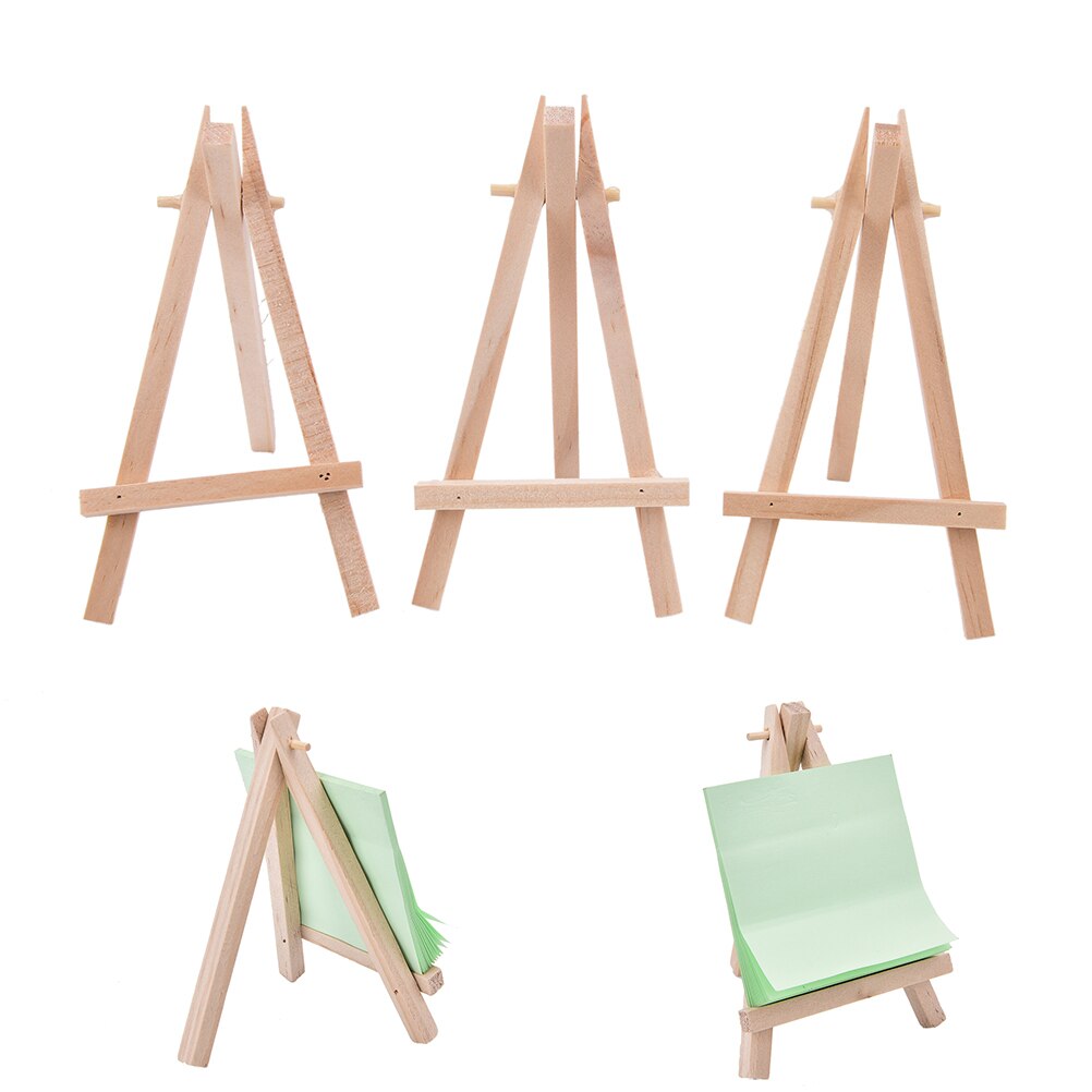 12.5 x 7cm børn mini træ staffeli kunst maleri navn kort stativ display holder tegning til skoleelever kunstner forsyninger