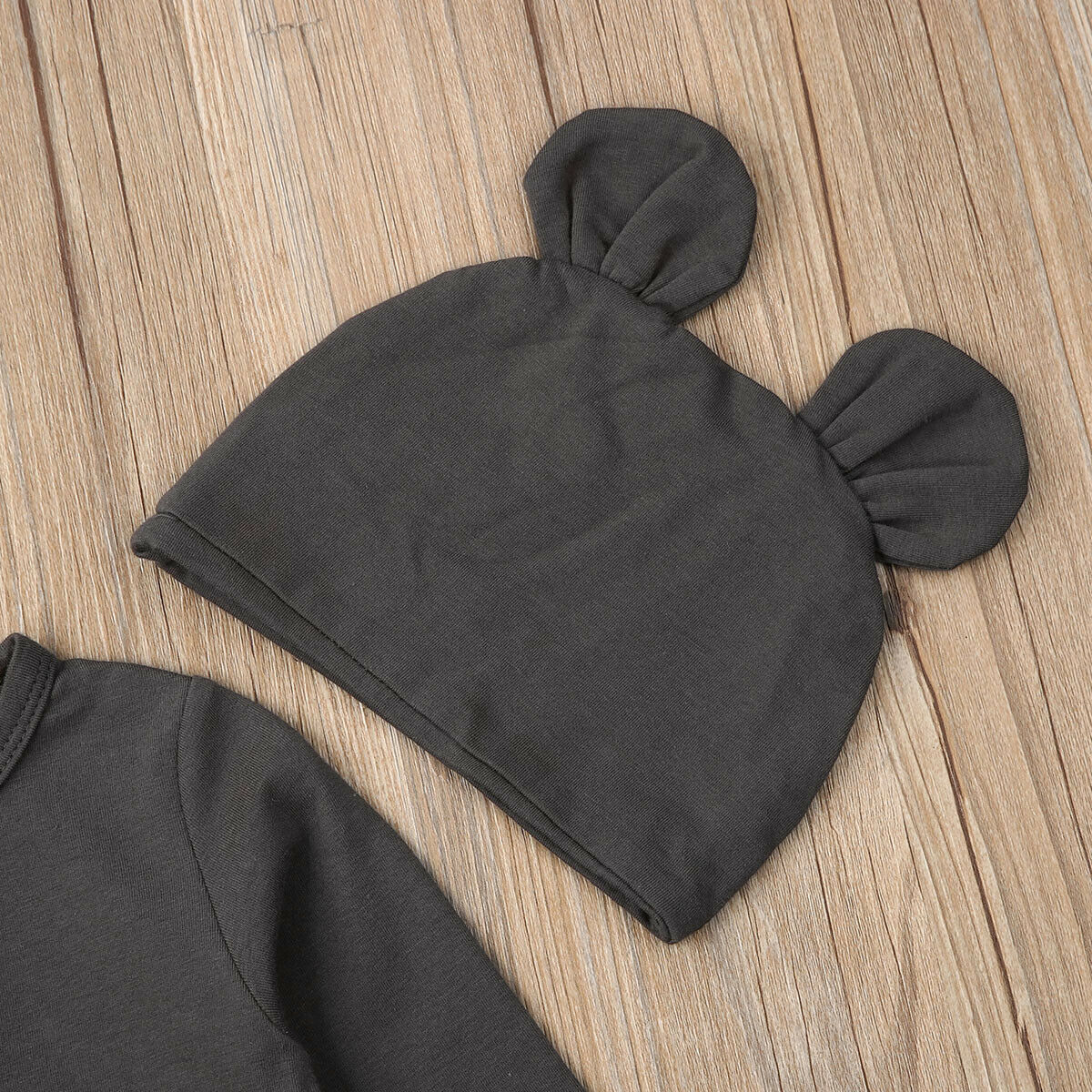 0-12M Pasgeboren Footies Kleding Set Baby 2 STUKS Baby Baby Jongen Meisje Katoen Jumpsuit + Hoed Outfit set