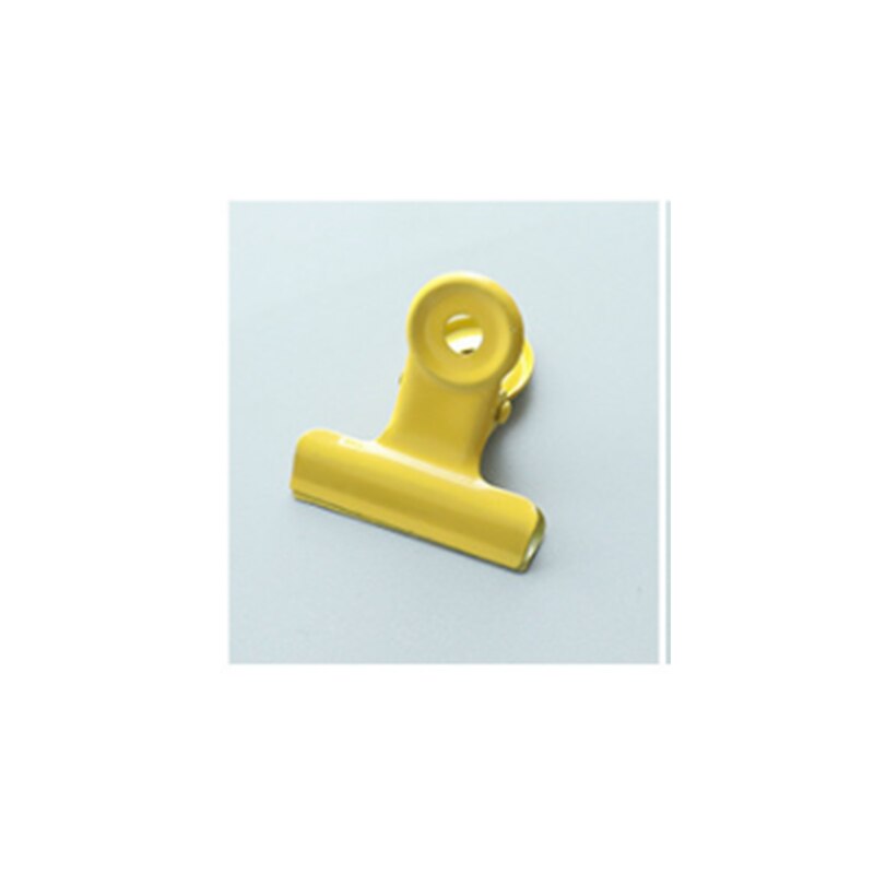 1 pc kleurrijke clips ronde metalen klem clips voor het inbinden van bestanden school kantoorbenodigdheden schrijfwaren bullet stippel dagboek: Geel