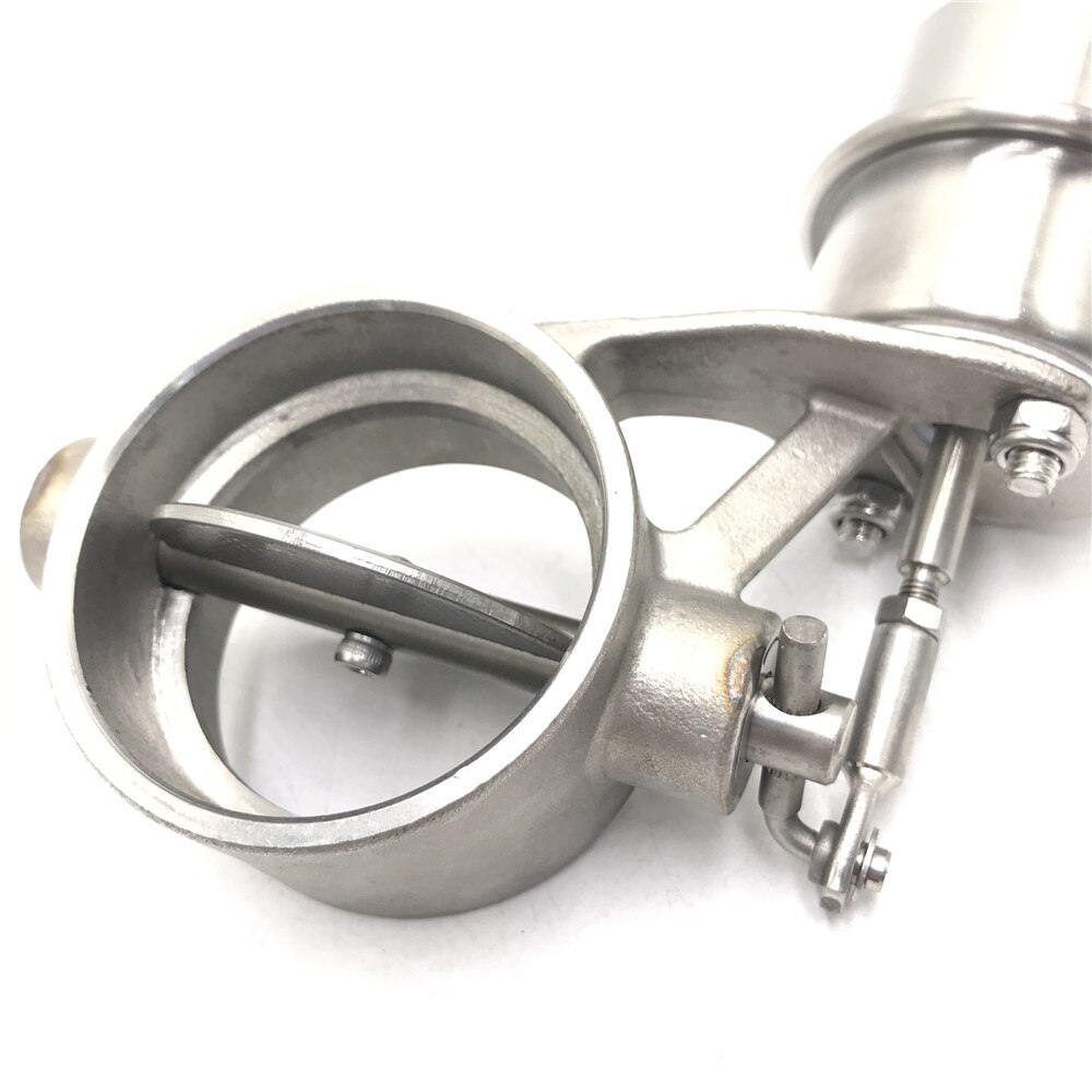 Stainless steel Variable Exhaust Control Valve Set Vacuum Actuator 76 MM pipe Open Style 63MM Exhaust valve