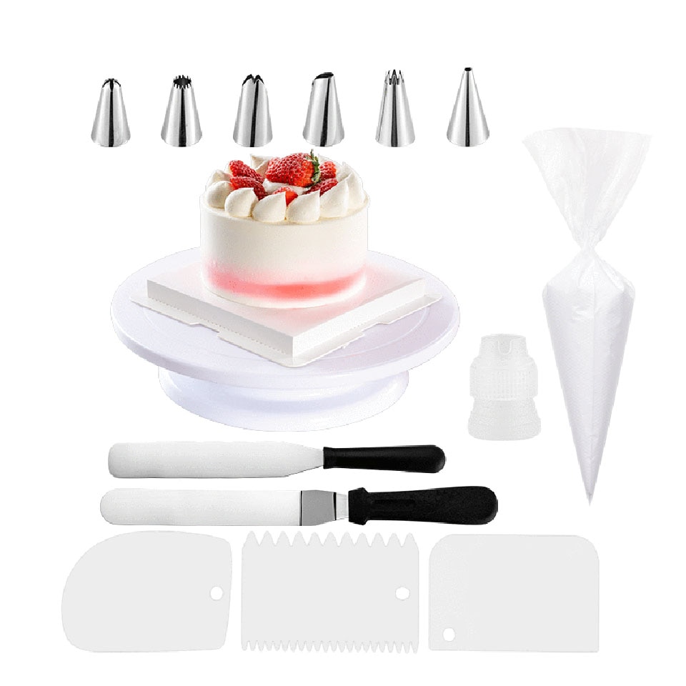 63Pcs Icing Tips Cake Draaitafel Accessoires Creëren Broodjes Met Compleet Cake Set Gereedschap