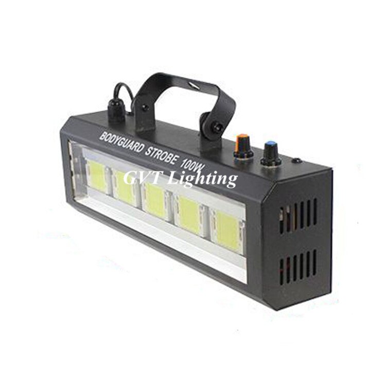auto lydkontroll 100w ledet hvit strobe lys til dj diskoteker hjemme familiefest bar scene musikk forestilling stroboskop