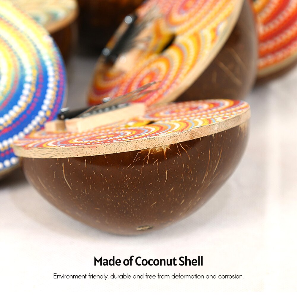 7 Keys Colorful Thumb Piano Kalimba Mbira Finger Piano Coconut Shell Metal Material Musical Instrument Toy Portable for Beginner