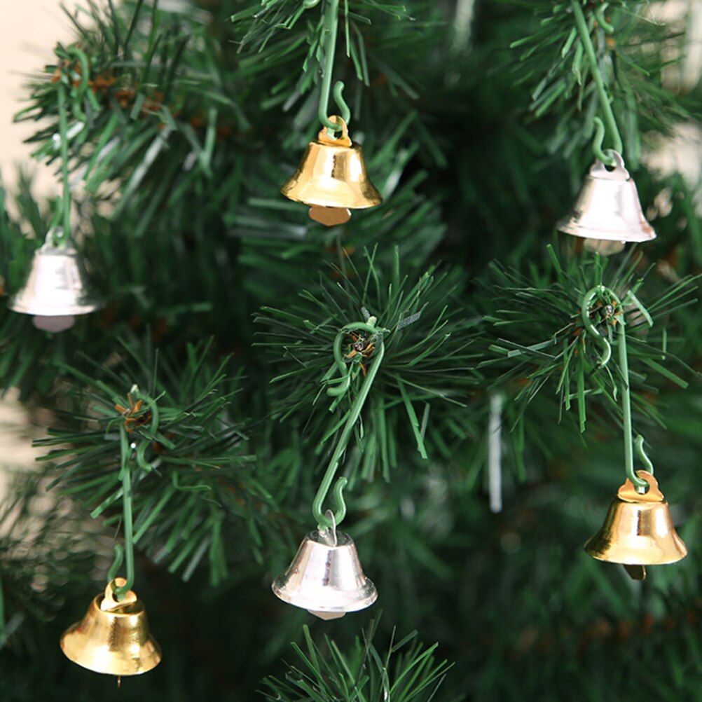 10Pcs 2*2Cm Xmas Hangers Metalen Klokken Kleine Bell Sieraden Ornamenten Diy Kerstboom Bells Jaar decoratie