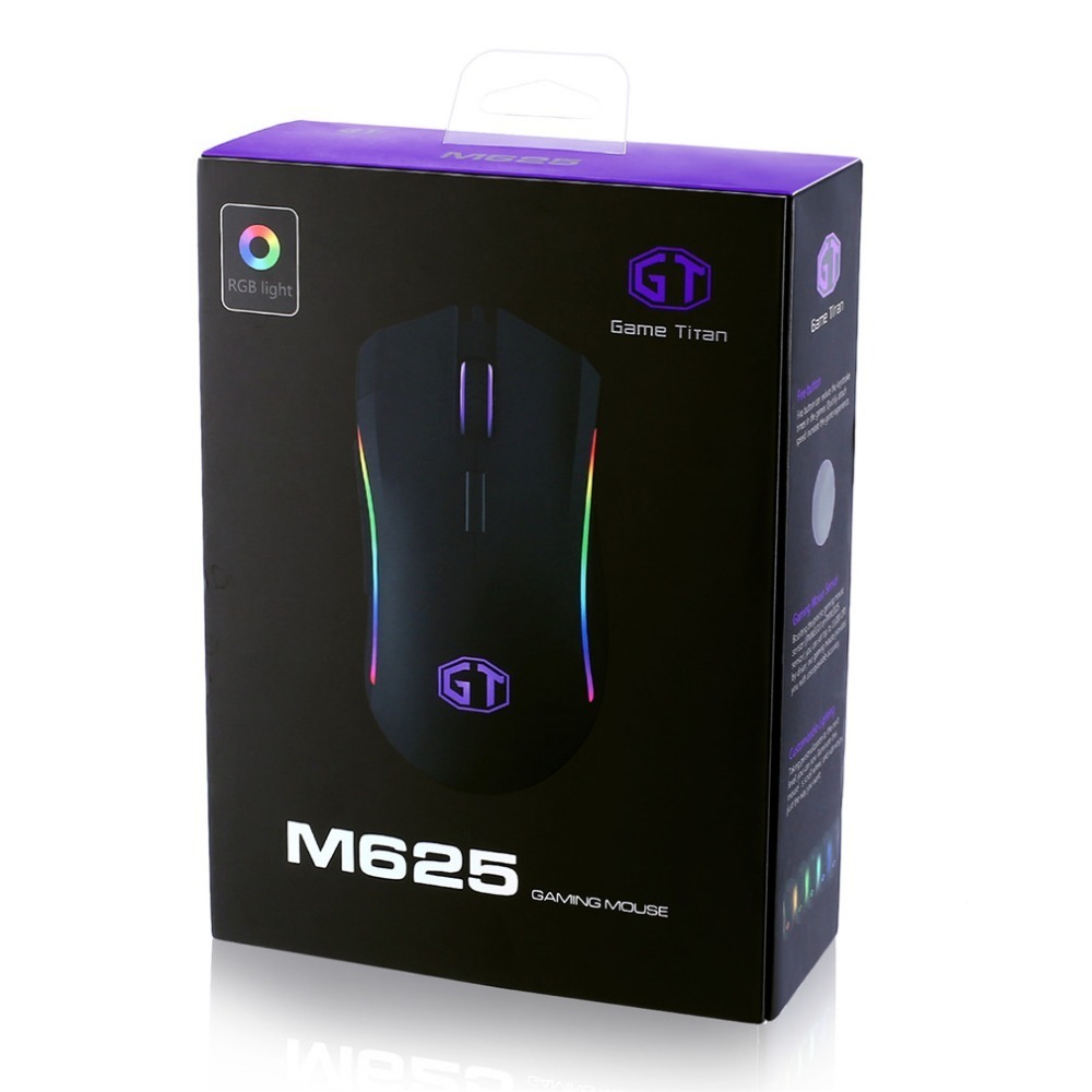 Delux M625 Wired Gaming Mouse Game Sensor A3050 PMW3360 Max to 24000 DPI RGB Colorful Backlit For PC Laptop Desktop
