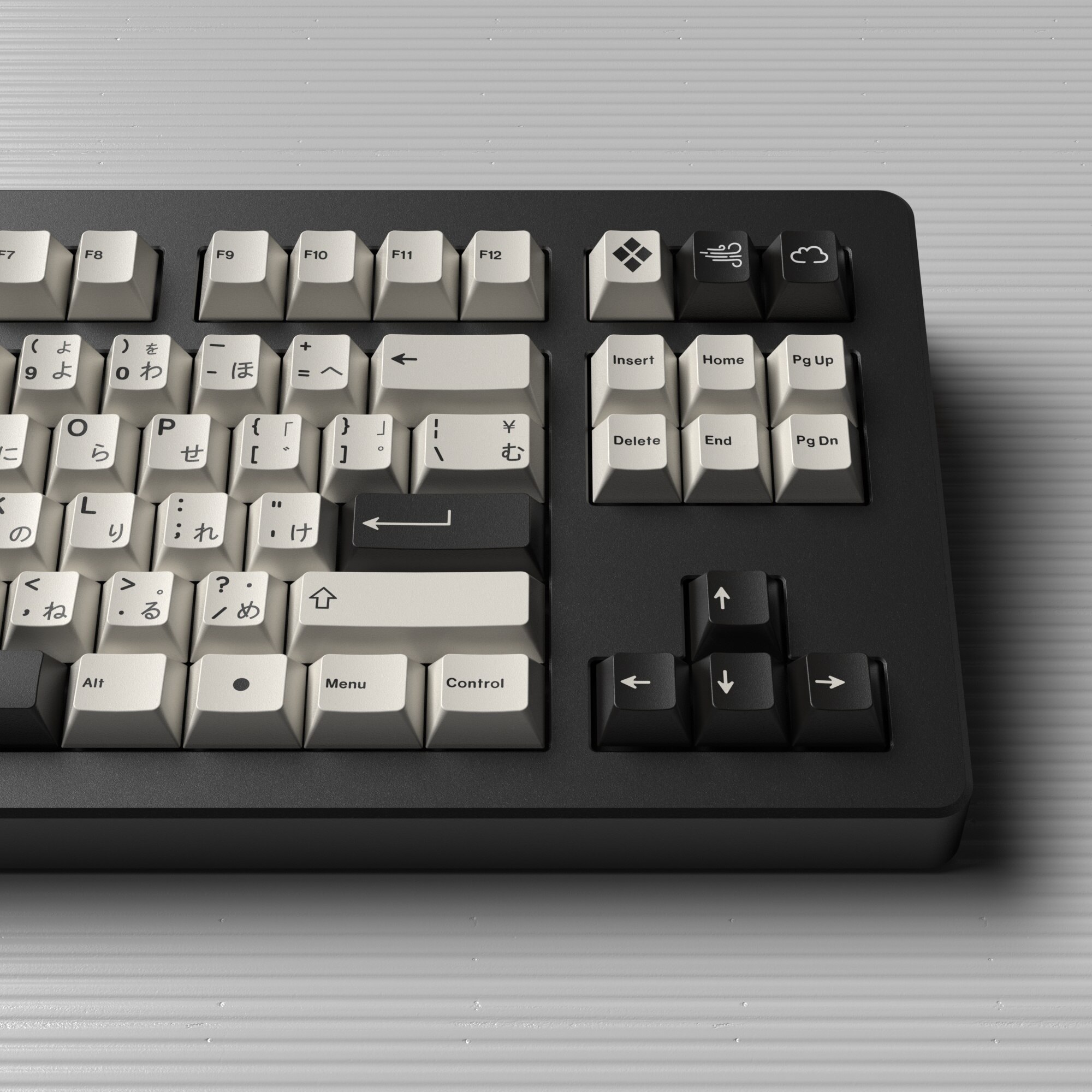 JKDK – capuchons de touches de clavier minimaliste japonais, profil Cherry, PBT, noir et blanc, pour clavier mécanique avec interrupteur MX