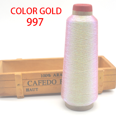 3200M/Roll DMC Metallic Embroidery Crochet Knitting Yarn Cross Stitch Metallic Yarn Threads Sewing accessory diy: Color gold 997