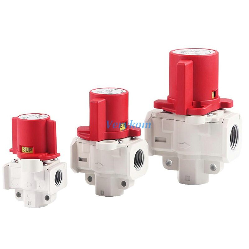 Pneumatic Residual Pressure Relief Valve VHS20-02A VHS30-03A VHS40-04A SMC Type 3 Way VHS Manual Pressure Release 1/4&quot; bsp 3/8&quot;