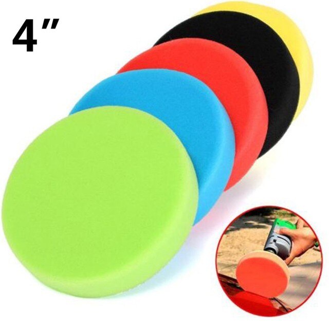 Kit de tampons de polissage pour voiture, 5 pièces, mousse de polissage, tampons de nettoyage, pour roue de forage, pour polisseuse, pour enlever les rayures: Marron