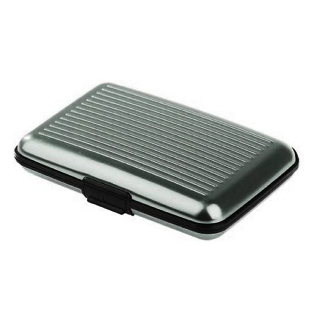 Przenośny portfel na karty kredytowe Metalowy identyfikator Wodoodporny ochraniacz na karty kredytowe dla kobiet i mężczyzn Portfel podróżny: Ciemnoniebieski