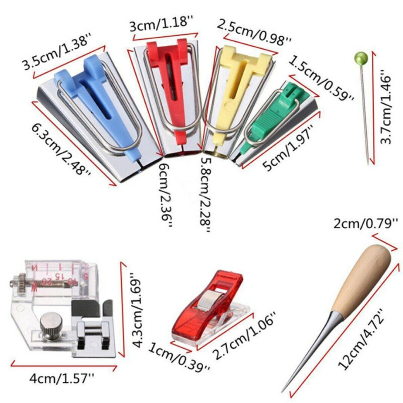 Sewing DIY Patchwork Tool Fabric Bias Binding Tape Maker Kit Tool For Sewing Quilting Electric Sewing Machine Accessories