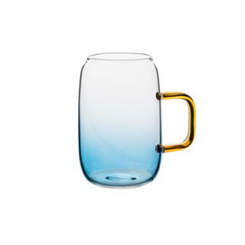 Newly Gradient Color Marble Cold Water Glass Bottle Set High Temperature Resistant Glass Jar Jug Kettle-30: cup
