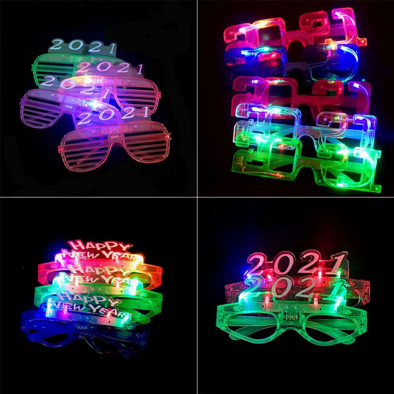 Montura de gafas con luz LED para adultos y niños, lentes parpadeantes con números, gafas luminosas para vacaciones, de neón, Suppli