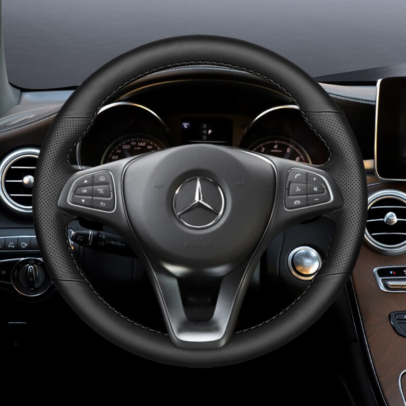 Voor Mercedes-Benz E300L C260L GLC300 Gle S350L Diy Custom Bruin Lederen Speciale Auto Stuurhoes: 06