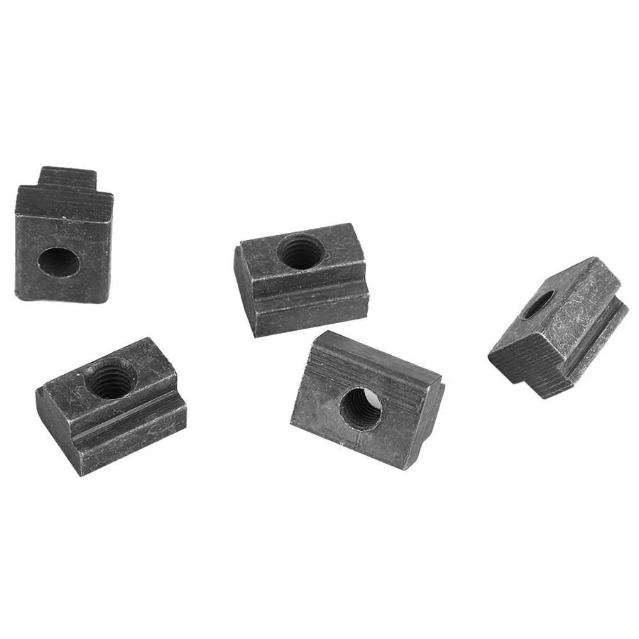 5pcs Black Oxide Finish T Slot Nuts M6 Threads for T-slots In Machine Tool