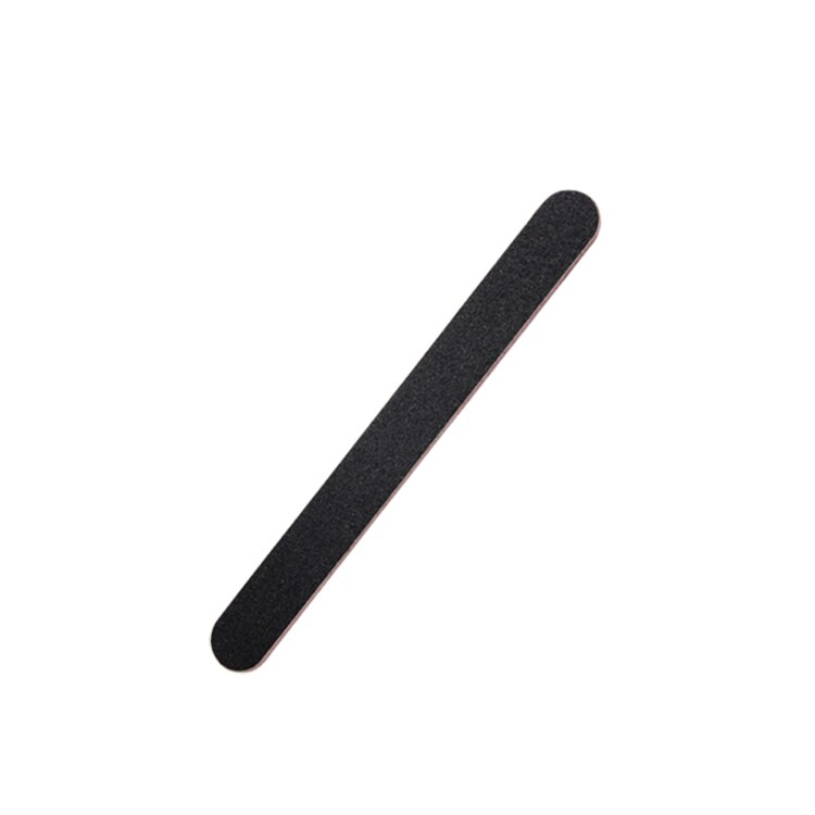 10 stks/partij Grijs zwart Straight 180/240 Schuren Bestand Vierkante Hout Bestand Manicure Acryl UV Gel Nail Art Tool: black