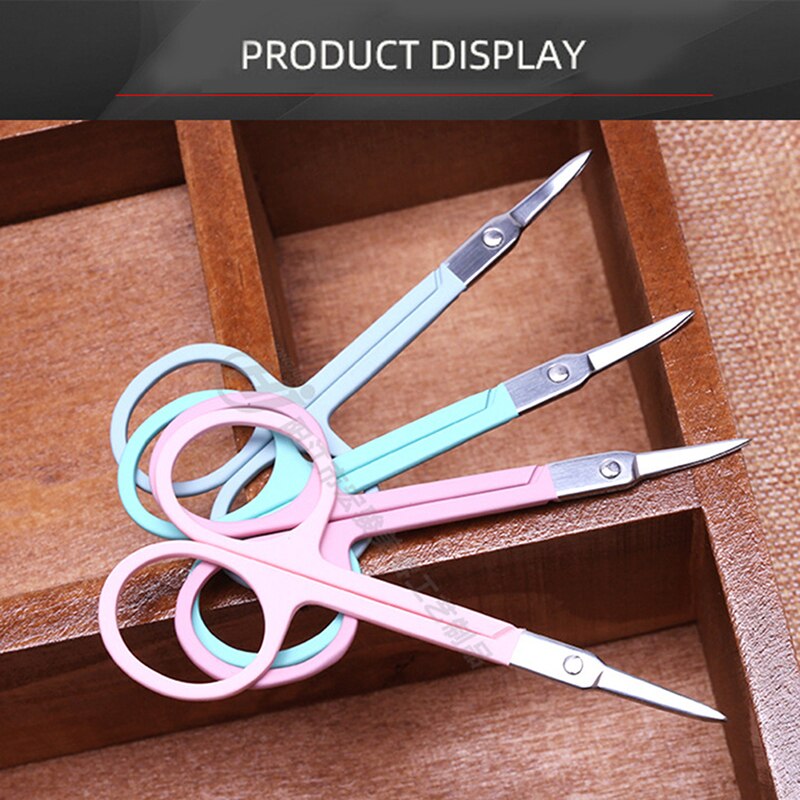 Miniherramienta portátil de acero inoxidable para uñas, tijeras pequeñas para cejas, nariz, pestañas, cutículas, herramienta de maquillaje para pedicura, 1 ud.