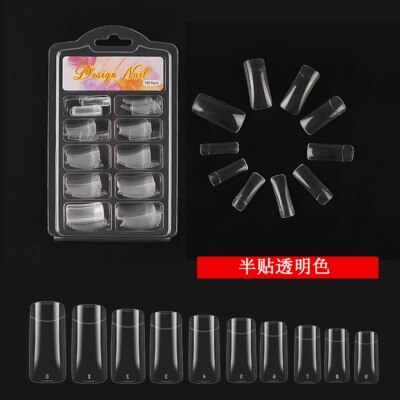 100 stuks/doos kunstmatige nageltips volledig dekkende nagels gekleurde nageltips acryl transparante nagelcapsules franse manicure nepnagels: 3