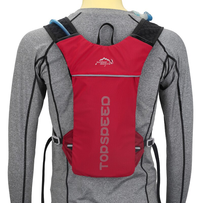Running Backpack Bicycle Bag Cycling Backpack Breathable Ultralight Bike Water Bag Climbing Cycling Hydration Backpack 5L: Red Color