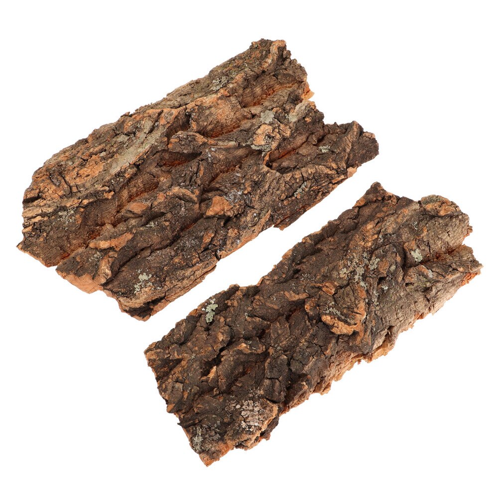 2pcs Reptile Platform Terrarium Hiding Bark Lizard Dragon Beard Cage Landscape Pet Cage Bark Ornaments Pet Ornaments Supplies: Default Title