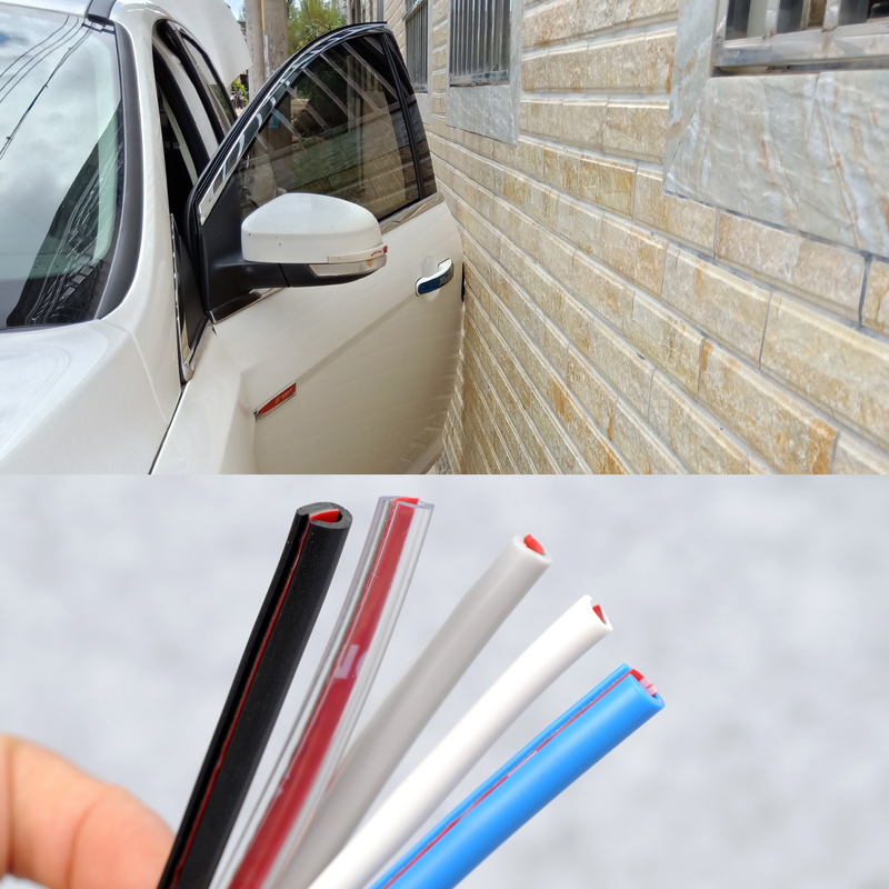 Protectores de borde de protección de puerta de coche Universal tipo 5m, tira de moldura de estilo embellecedor, Protector de arañazos de goma para coche