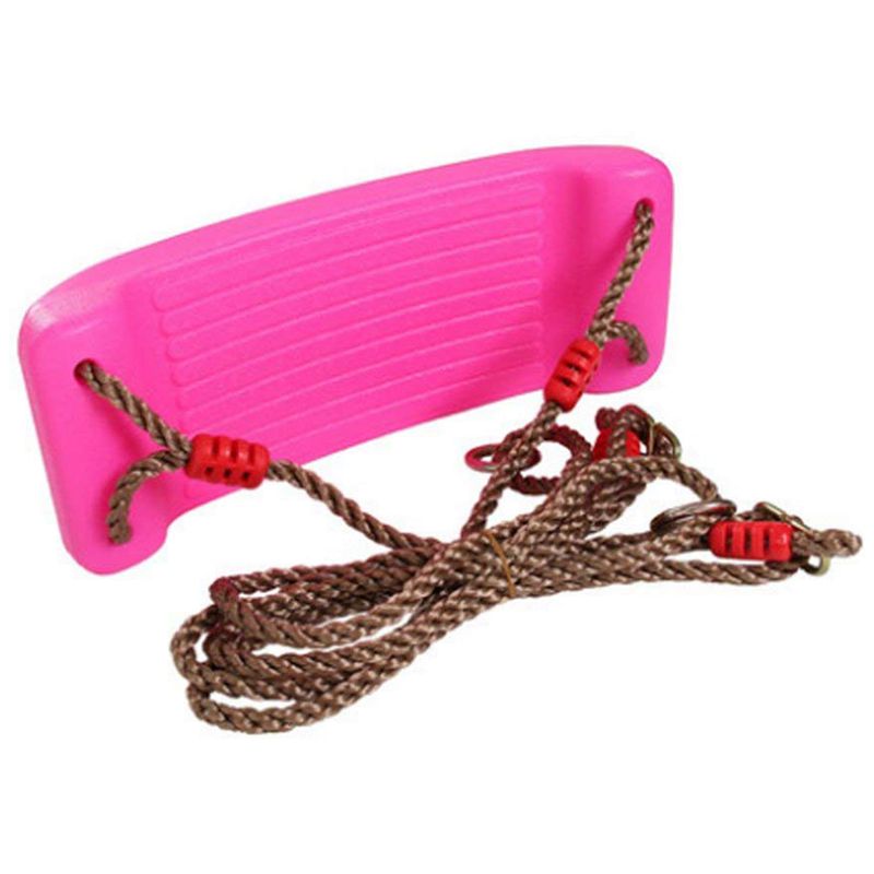 Dubbele schommel Schommelzitje voor twee kinderen, metalen scheepsschommel Duoschommel Rood met houten zitjes