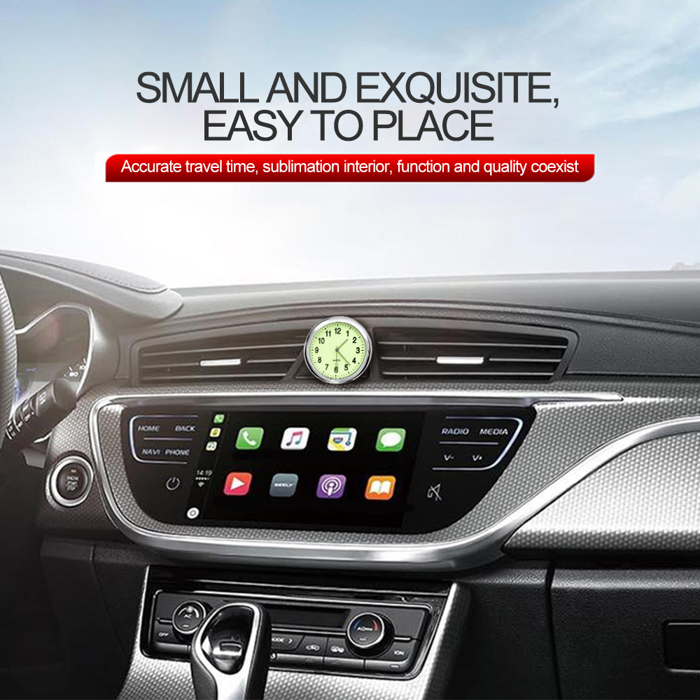 Horloge de voiture lumineuse pour Automobiles, Mini montre numérique à coller interne, mécanique, horloges à Quartz, ornement automobile, accessoires de voiture,